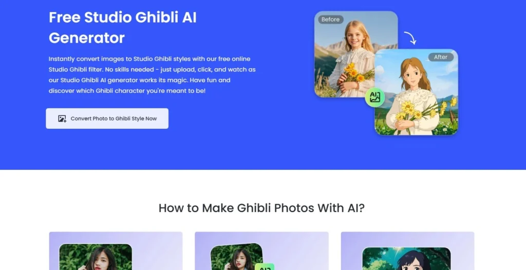 5 Free Studio Ghibli AI Generator You Can Use Online Right Now 1 Fotor Free Studio Ghibli AI Generator